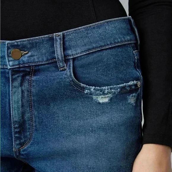 DL1961 Riley Boyfriend Straight Jeans Stretch Size 27 - Picture 2 of 9
